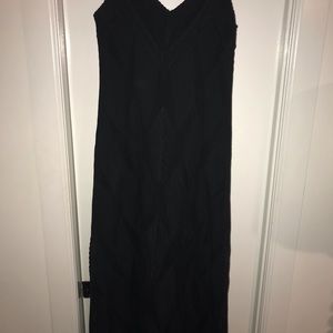 ISSEY MIYAKE Black Ribbed Cocktail Party Maxi Halter Dress Gown